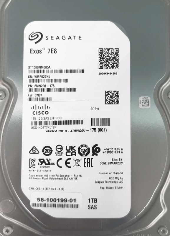 Жесткий диск Cisco 58-100199-01 1Tb SAS 3,5" HDD