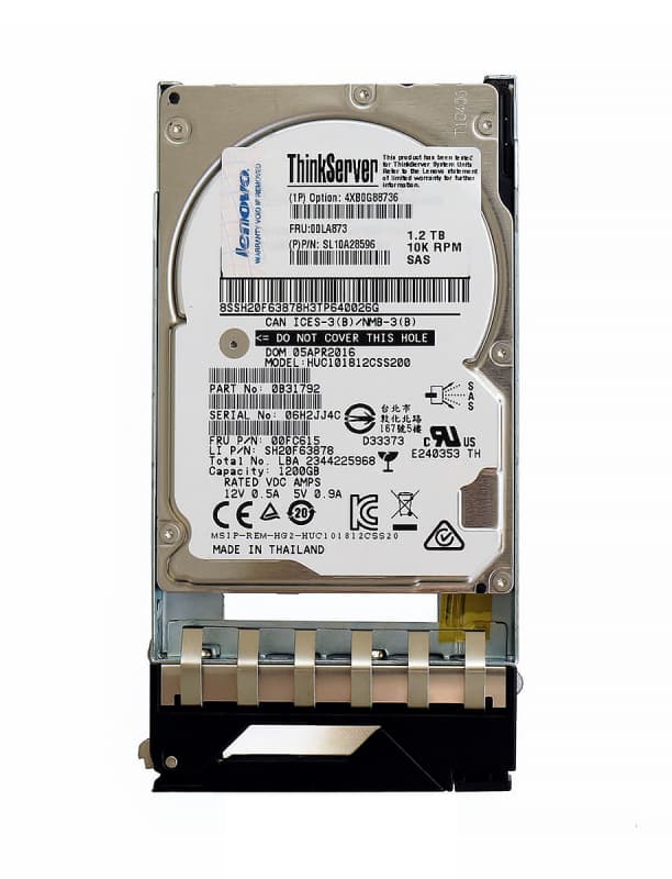 Жесткий диск Lenovo 00LA873 1,2Tb 10520 SAS 2,5" HDD