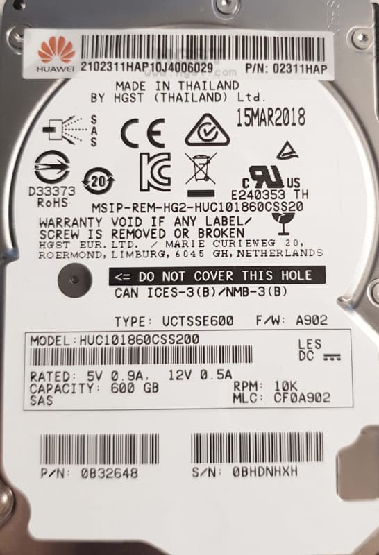 Жесткий диск Huawei 0B32648 600Gb SAS 2,5" HDD