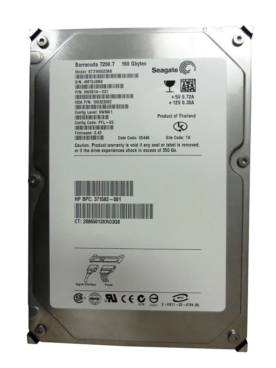Жесткий диск HP 160Gb 7200 SATA 3.5" HDD