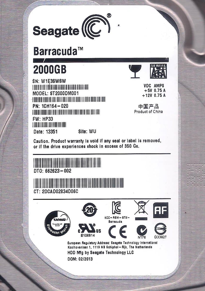 Жесткий диск HP 2Tb 7200 SATAIII 3.5" HDD