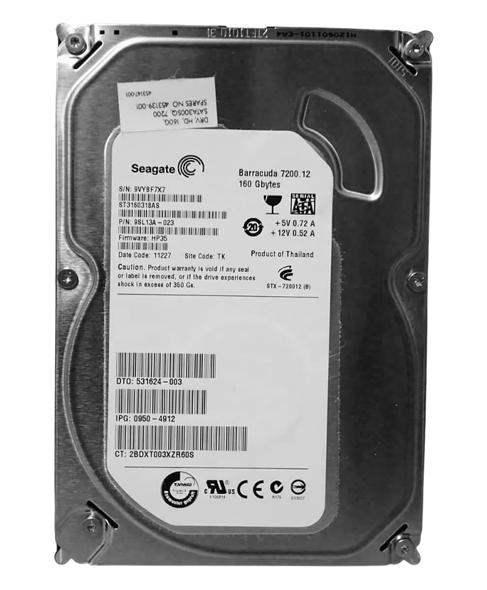 Жесткий диск HP 160Gb 7200 SATAII 3.5" HDD 531624-003