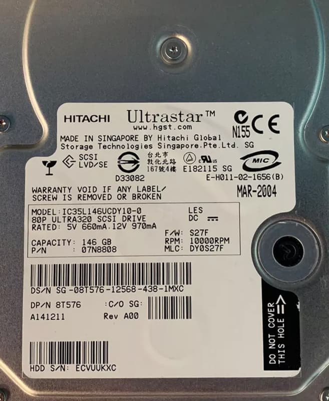 Жесткий диск Dell 8T576 146,8Gb U320SCSI 3.5" HDD