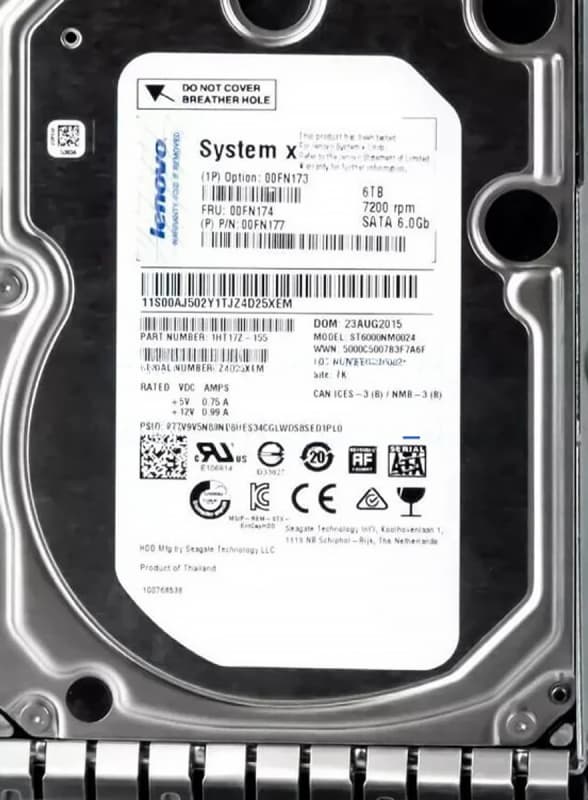 Жесткий диск Lenovo 00FN173 6Tb 7200 SATAIII 3.5" HDD