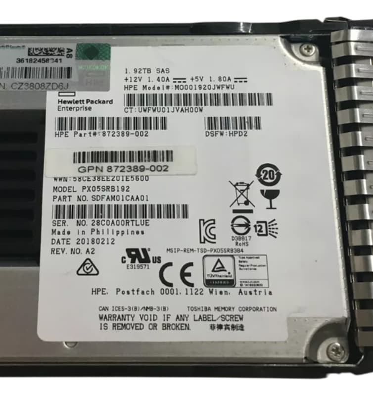 Жесткий диск HP 872389-002 1,92Tb SAS 2,5" SSD