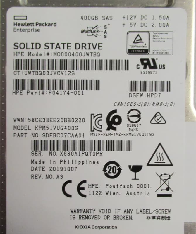 Жесткий Диск HP SDFBC07CAA01 400Gb SAS 2.5" SSD