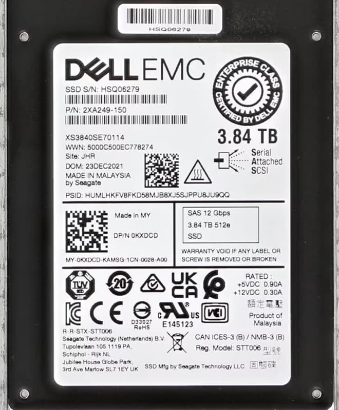 Жесткий диск Dell 2XA249-150 3.84TB SAS 2,5" SSD