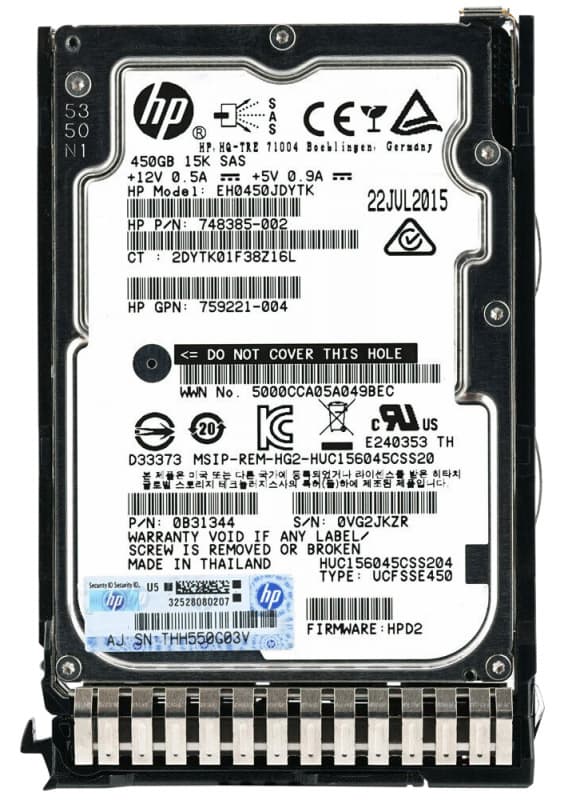 Жесткий диск HP 759547-001 450Gb  SAS 2,5" HDD