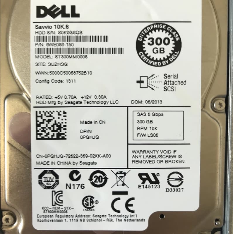 Жесткий диск Dell PGHJG 300Gb  SAS 2,5" HDD