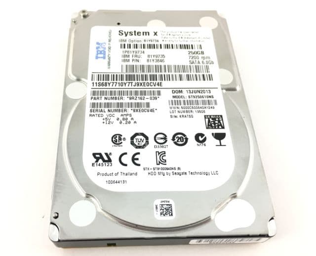 Жесткий диск IBM 81Y9734 300Gb  SATAII 2,5" HDD
