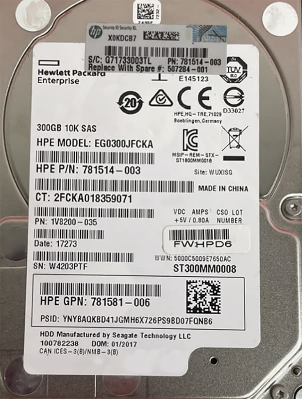 Жесткий диск HP 781581-006 300Gb 10000 SAS 2,5" HDD