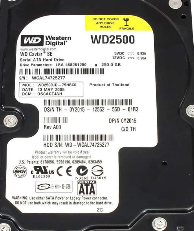 Жесткий диск Dell 0Y2015 250Gb SATAII 3,5" HDD