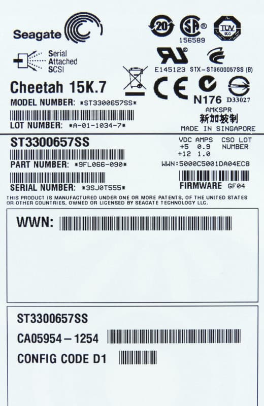 Жесткий диск Fujitsu 9FL066-090 300Gb 15000 SAS 3,5" HDD