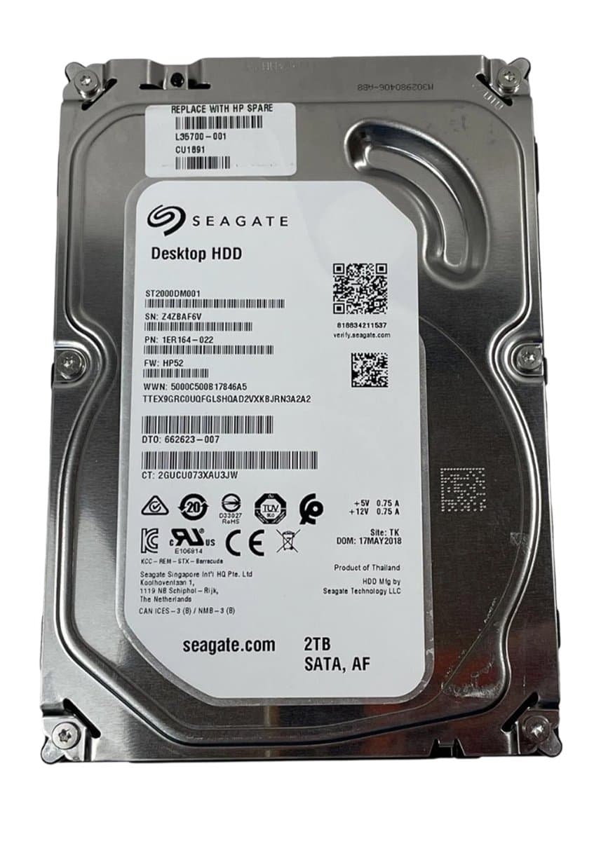 Жесткий диск HP 2Tb 7200 SATAIII 3.5" HDD 1ER164-022 