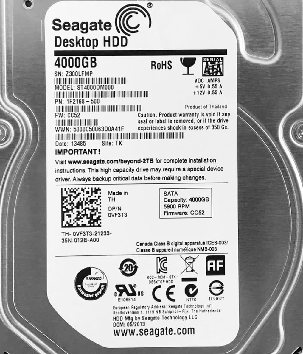 Жесткий диск Dell 4TB 5900 SATAIII 3.5" HDD VF3T3