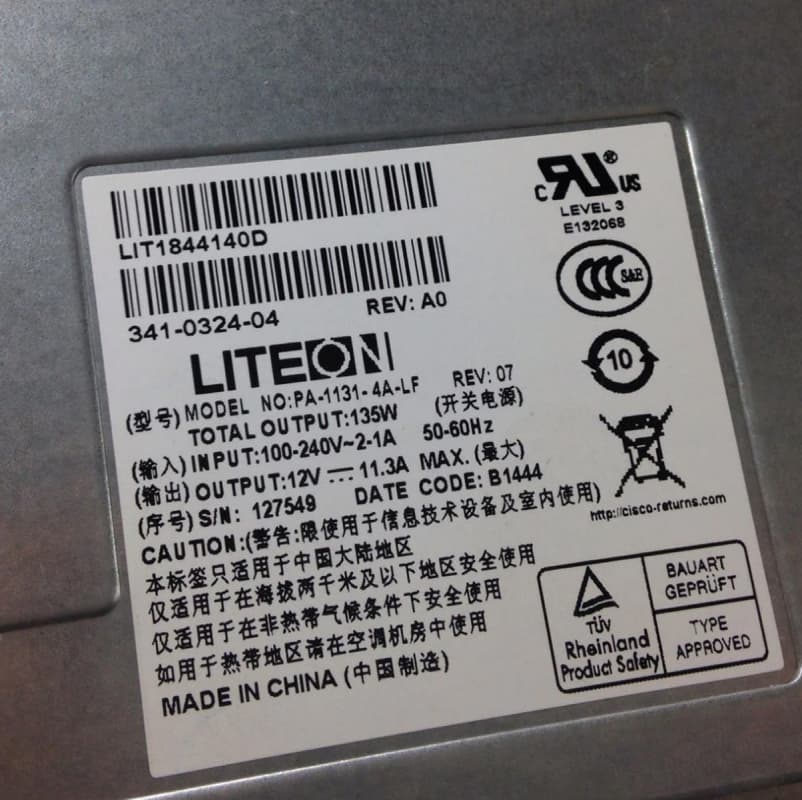 Блок Питания Cisco PWR-2901-AC 135W