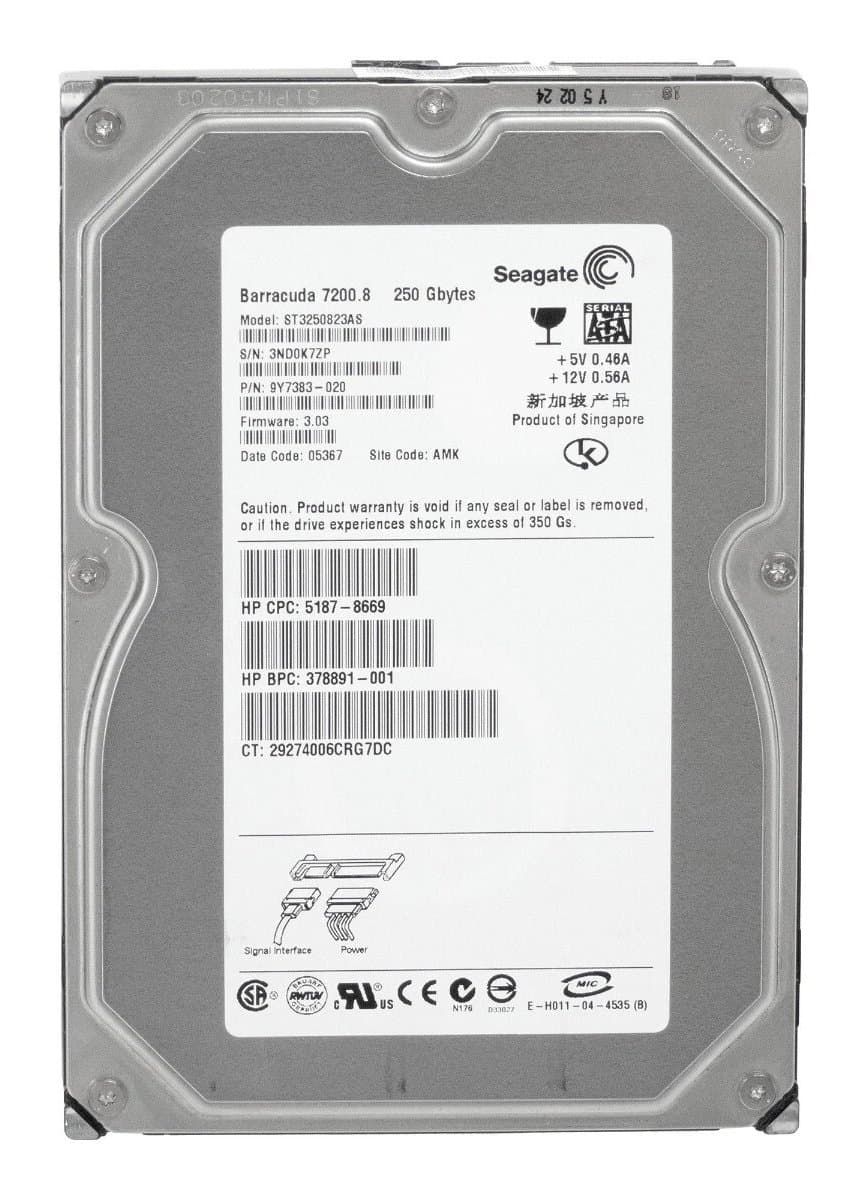 Жесткий диск HP 250Gb 7200 SATA 3.5" HDD 5188-1898