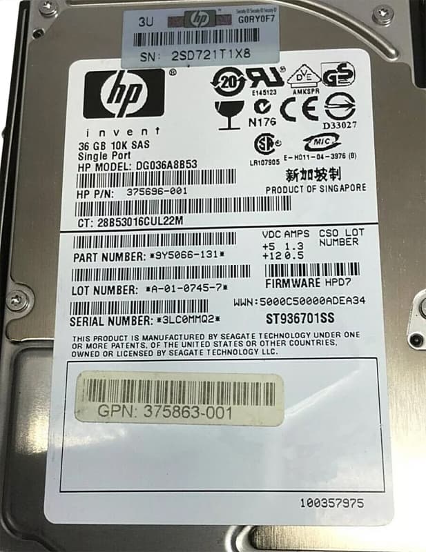 Жесткий диск HP 9Y5066-131 36Gb  SAS 2,5" HDD