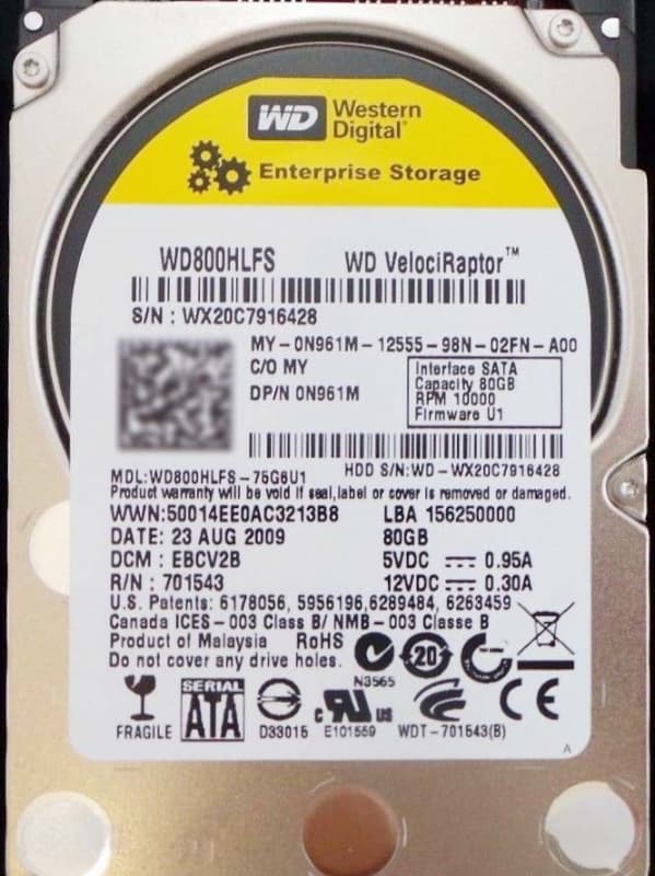 Жесткий диск Dell N961M 80Gb  SATAII 2,5" HDD