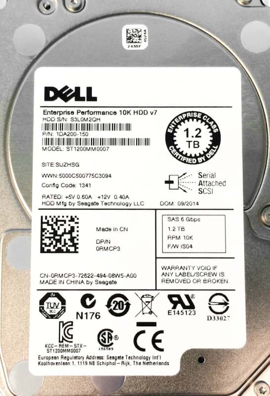 Жесткий диск Dell 1DA200-150 1,2Tb 10000 SAS 2,5" HDD