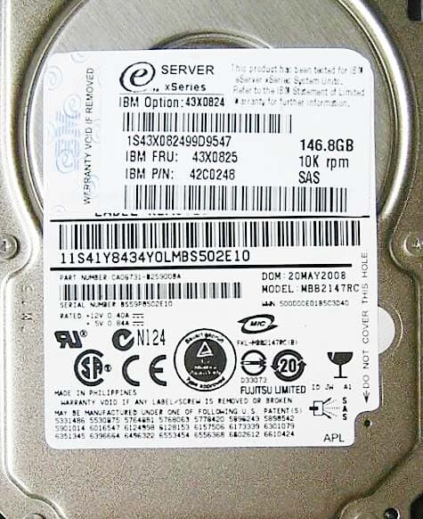 Жесткий диск IBM 42D0453 146Gb  SAS 2,5" HDD