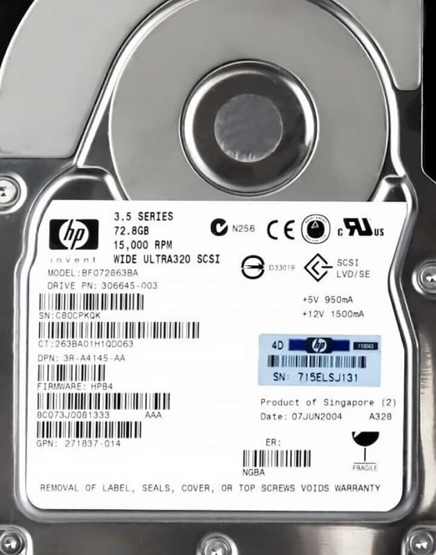 Жесткий диск HP 3R-A4145-AA 72,8Gb U320SCSI 3.5" HDD