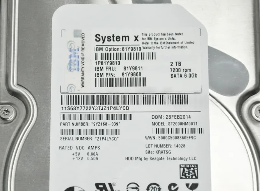 Жесткий диск IBM 9YZ168-039 2Tb  SATAIII 3,5" HDD