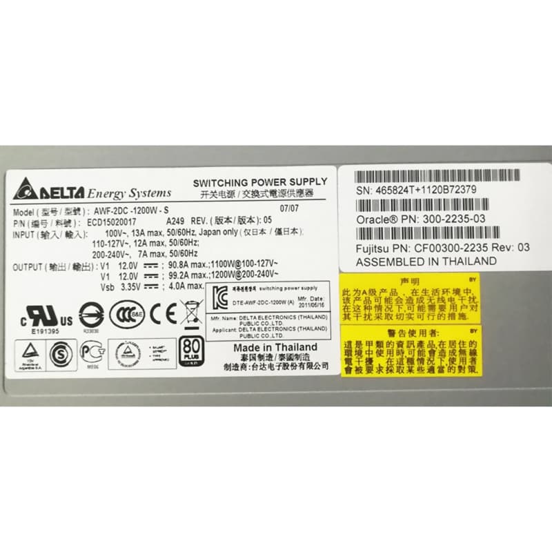 Резервный Блок Питания Sun ECD15020017 1200W