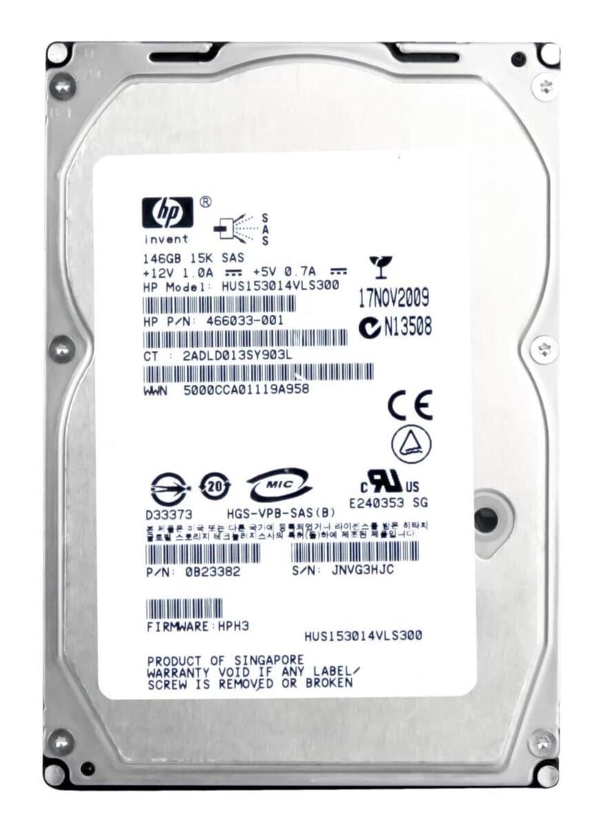 Жесткий диск HP 146Gb 15000 SAS 3.5" HDD 0B23382