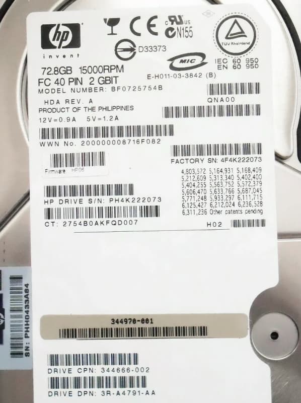 Жесткий диск HP 3R-A4791-AA 72,8Gb  Fibre Channel  3,5" HDD