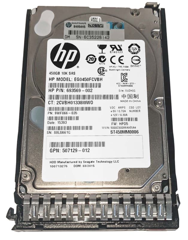 Жесткий диск HP 652572-B21 450Gb  SAS 2,5" HDD