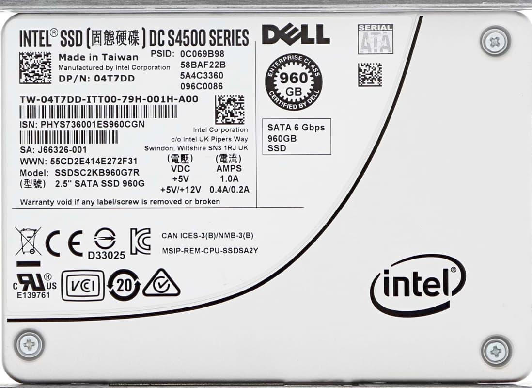 Жесткий диск Dell 04T7DD 960Gb SATAIII 2.5" SSD