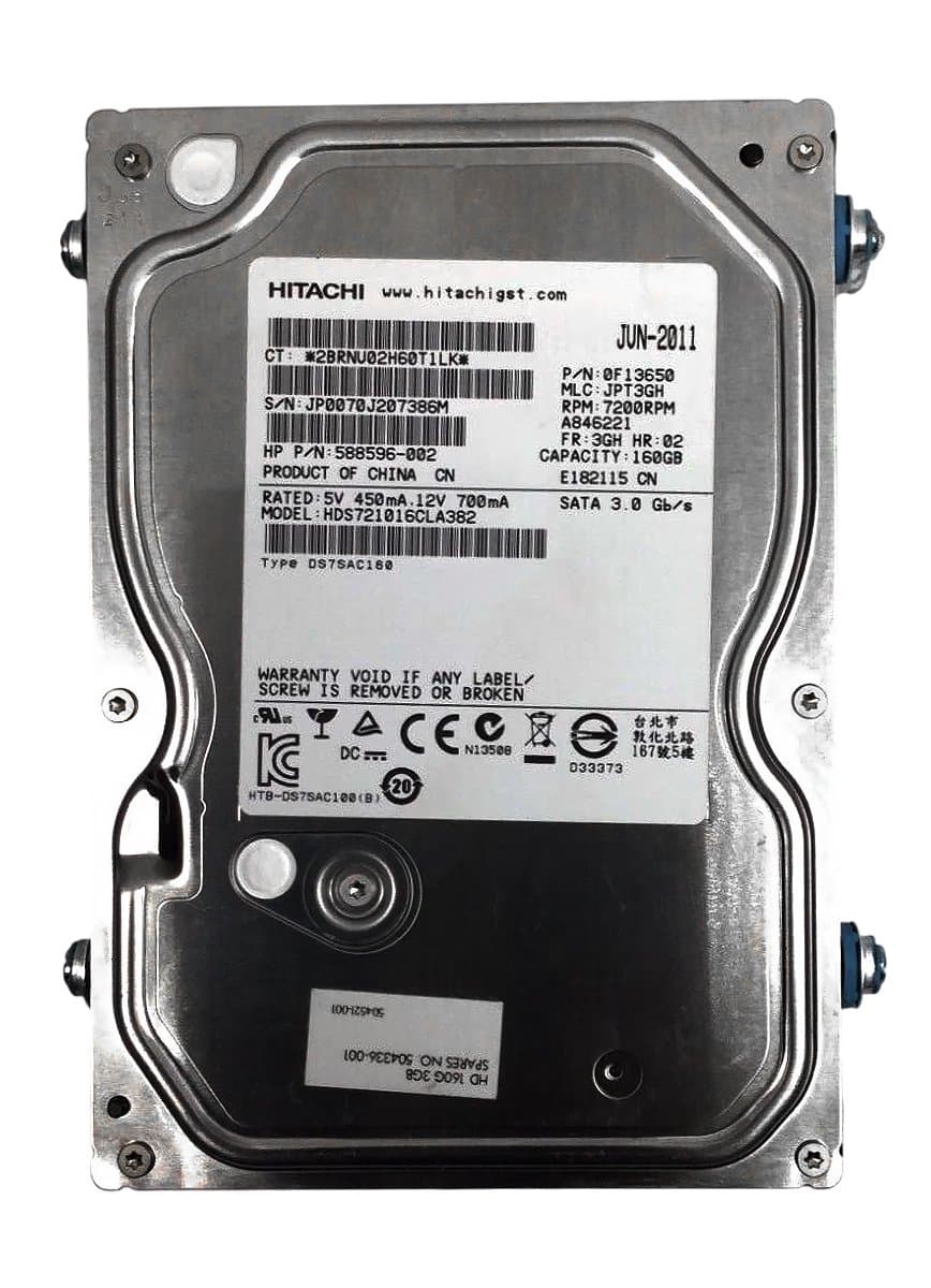 Жесткий диск HP 160Gb 7200 SATAII 3.5" HDD 504521-001