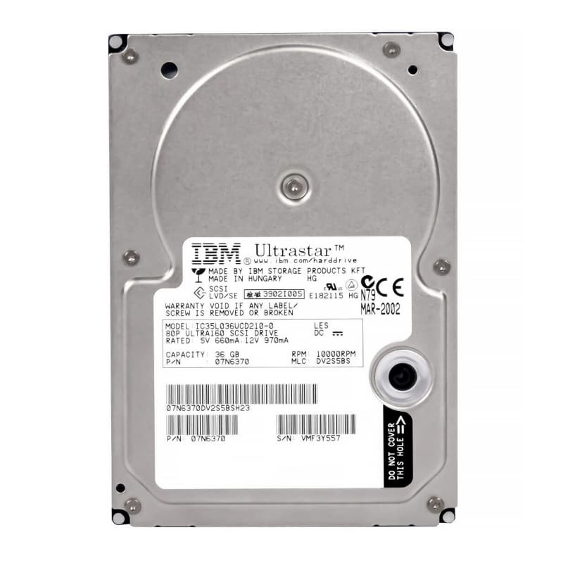 Жесткий диск IBM 07N6370 36,7Gb  U160SCSI 3.5" HDD