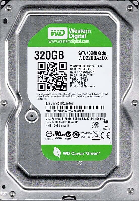 Жесткий диск Western Digital WD3200AZDX 320Gb 5400 SATAIII 3.5" HDD