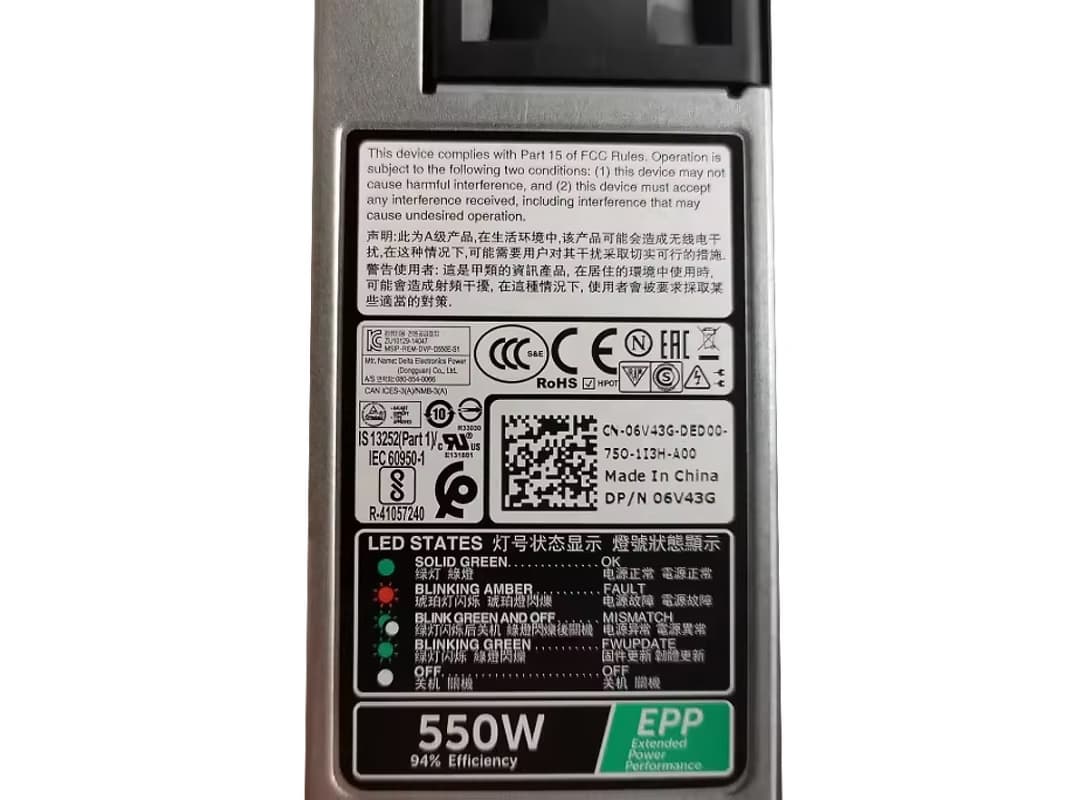 Резервный Блок Питания Dell 6V43G 550W