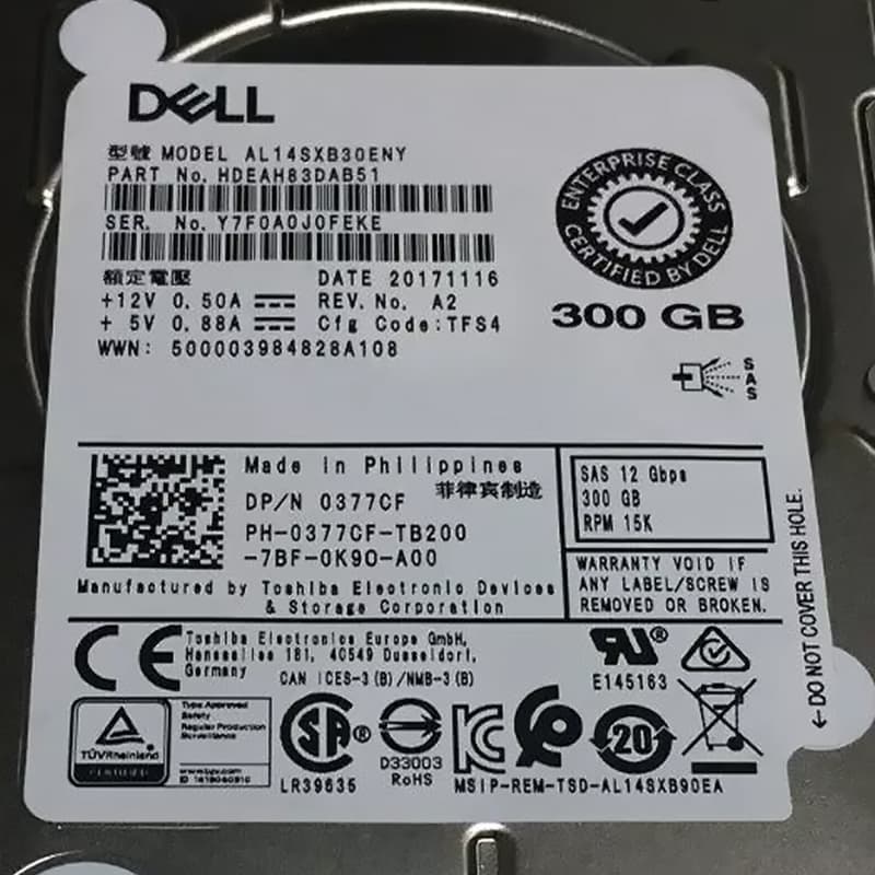 Жесткий диск Dell 400-APTK 300Gb 15000 SAS 2,5" HDD