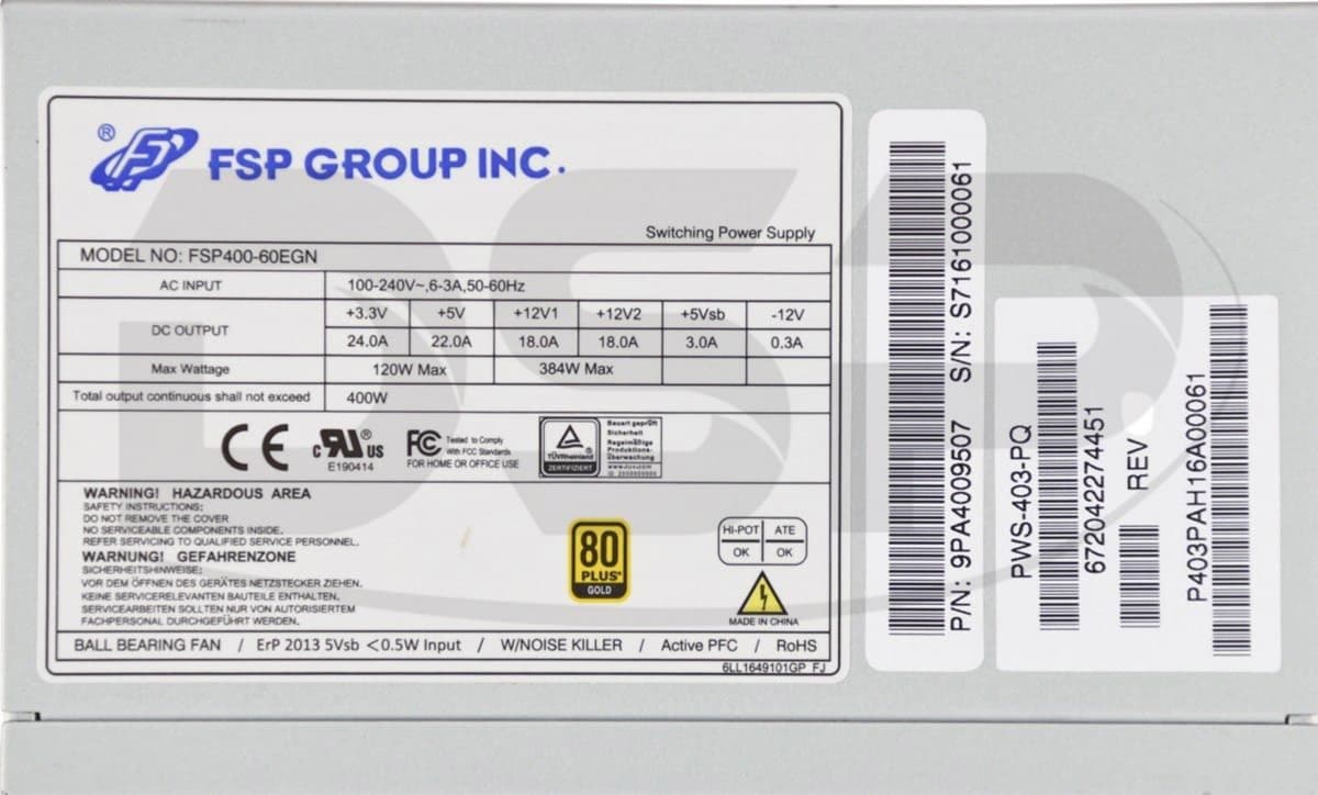 Резервный Блок Питания SuperMicro PWS-403-PQ  400W