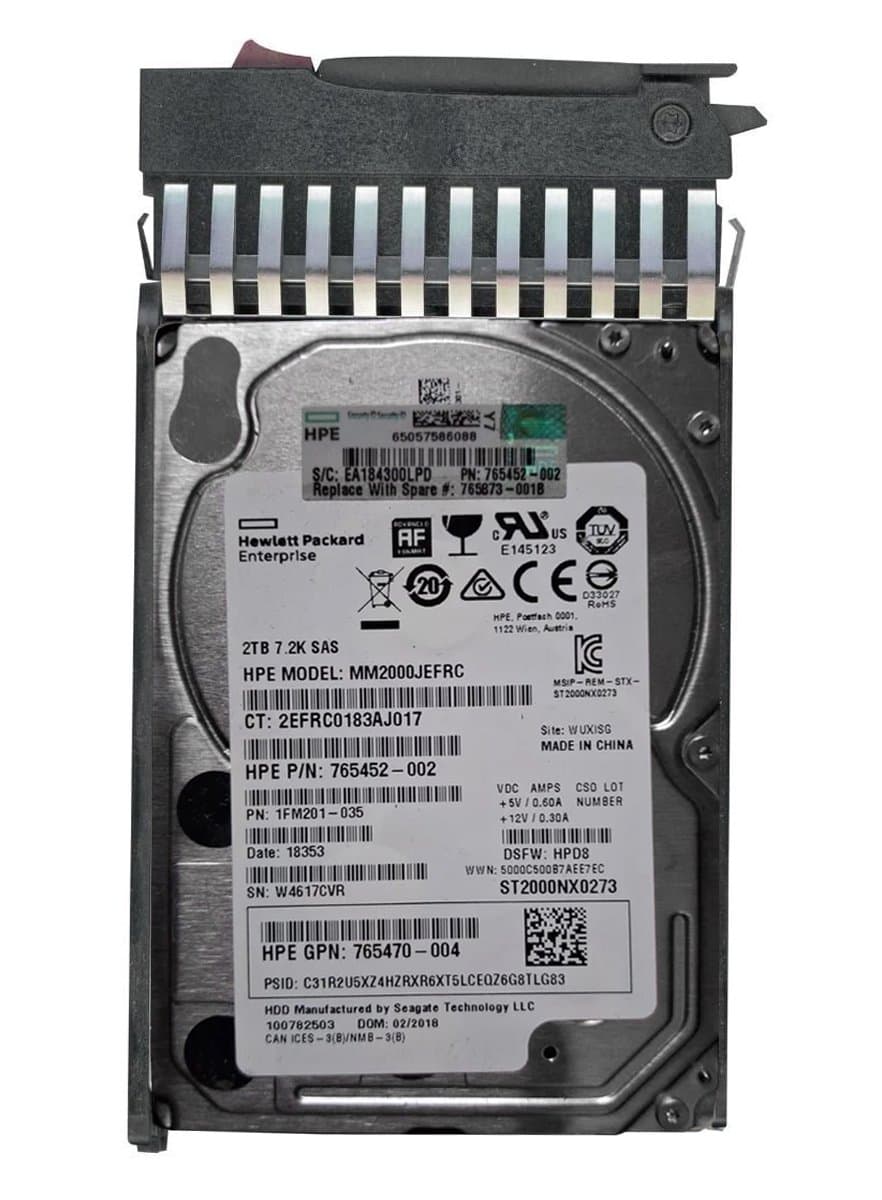 Жесткий диск HP 2Tb 7200 SAS 2.5" HDD MM2000JEFRC