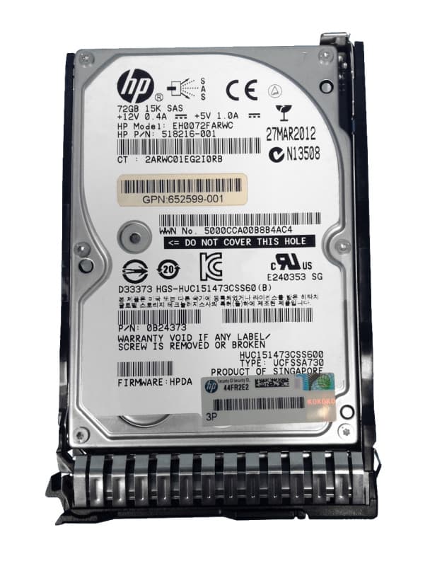 Жесткий диск HP 652599-001 72Gb  SAS 2,5" HDD