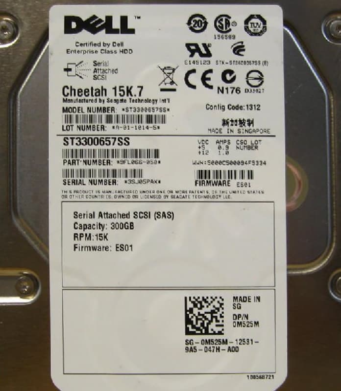 Жесткий диск Dell 9FL066-050 300Gb  SAS 3,5" HDD