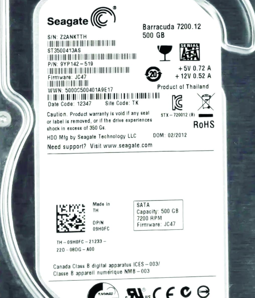 Жесткий диск Dell 500Gb 7200 SATAIII 3.5" HDD 09H0FC  