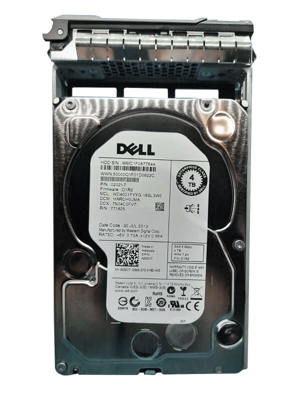 Жесткий диск Dell 202V7 4Tb 7200 SAS 3,5" HDD