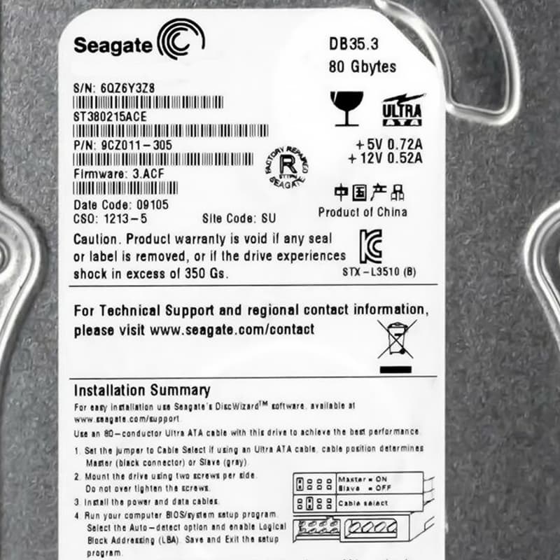 Жесткий диск Seagate 9CZ011 80Gb 7200 IDE 3.5" HDD