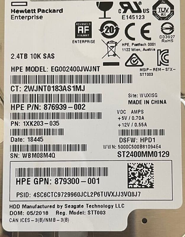 Жесткий диск HP 876939-002 2,4Tb 10500 SAS 2.5" HDD