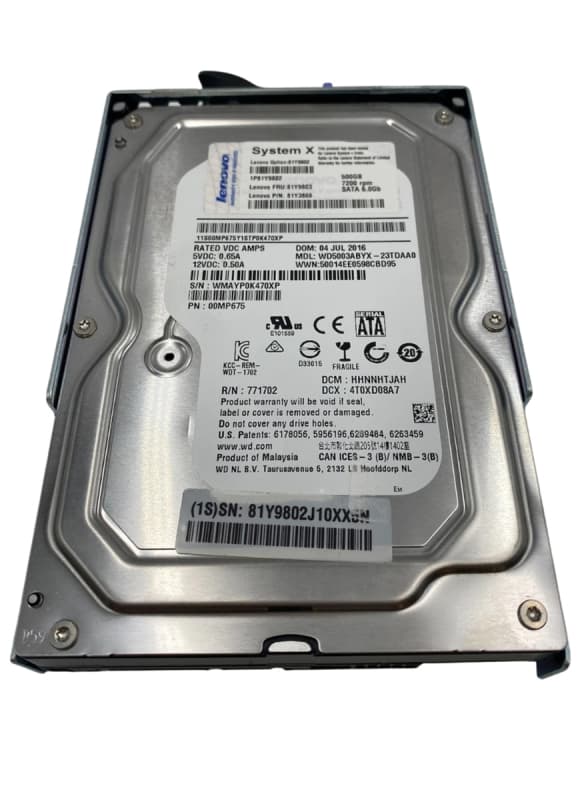 Жесткий диск IBM 68Y7706 500Gb SATAIII 3,5" HDD
