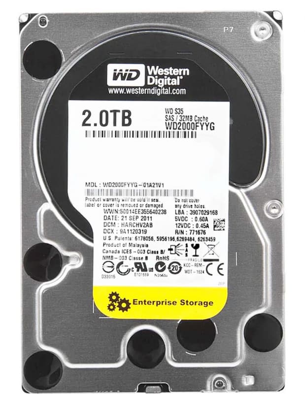 Жесткий диск Western Digital WD2000FYYG 2Tb SAS 3,5" HDD
