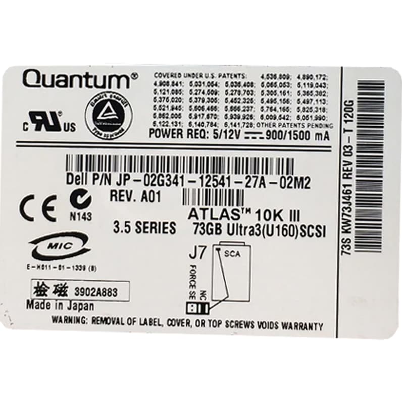 Жесткий диск Dell 2G341 73Gb  U160SCSI 3.5" HDD