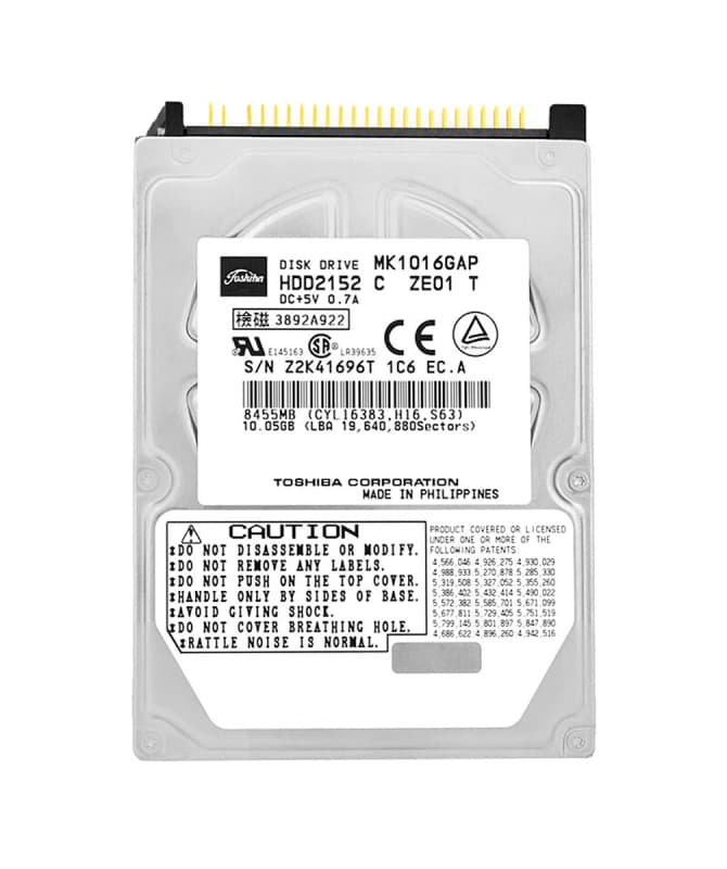 Жесткий диск Toshiba MK1016GAP 10Gb 4200 IDE 2,5" HDD