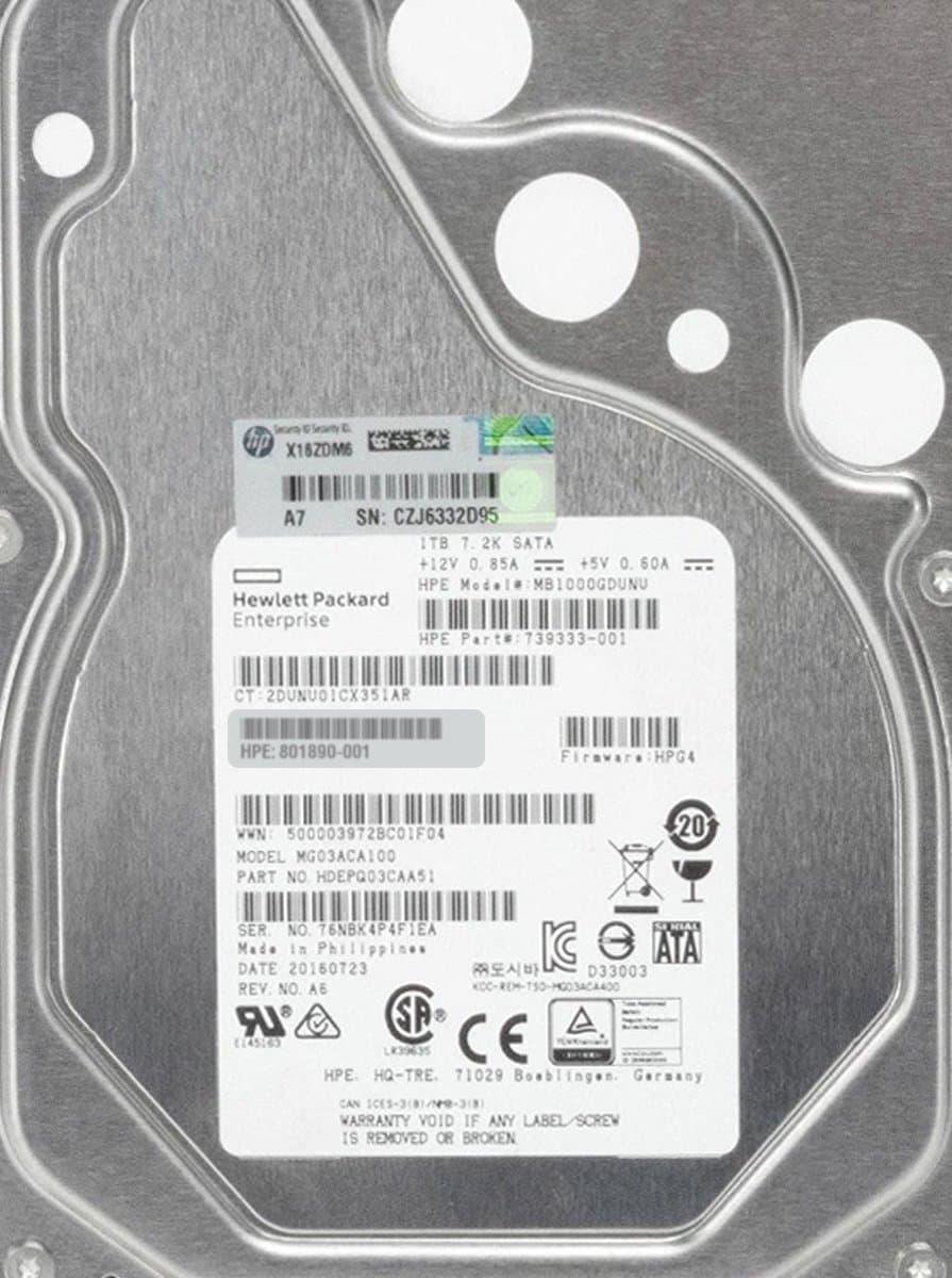 Жесткий диск HP 1Tb 7200 SATAIII 3.5" HDD 801890-001